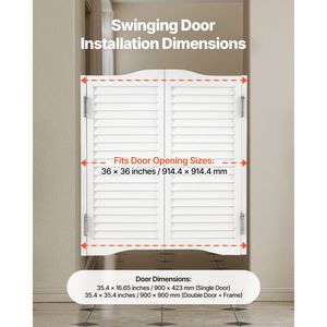 Porte a Battente Doppie con Arco Superiore 36"W X 36"H in Legno di Pino Premium con Kit Cerniere Antifurto - Product Image 5