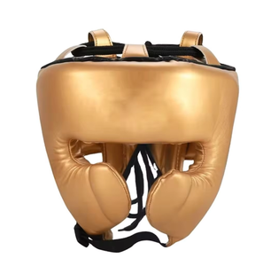 Protector de Cabeza de Boxeo PU Dorado, Equipo de Protección para Entrenamiento, Ajuste Ajustable para Todas las Estaciones - Product Image 1