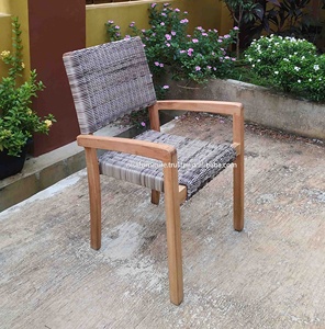 Stacking Rattan <b>Chair</b> Teak Wood Patio Garden <b>Stackable</b> <b>Chairs</b> Indonesia <b>Outdoor</b> Furniture - Product Image 2