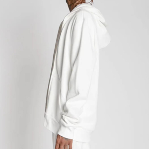 Nouvelle Arrivée Sweat à Capuche Décontracté Zippé 100% Coton Thermique Léger Uni avec Cordon de Serrage - Product Image 6