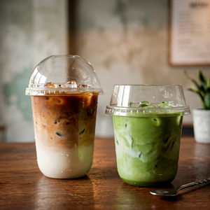 QUANG QUAN 12/16/22/24oz High Transparency Recyclable PP Single Wall <b>Cups</b> 95mm Diameter for Iced Coffee Tea & Beverages - Product Image 1