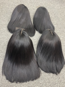 Virgin Human Hair <b>Wigs</b> Natural Black Vietnamese Hair Super Double Drawn HD Lace Transparent Base Average Size - Product Image 1