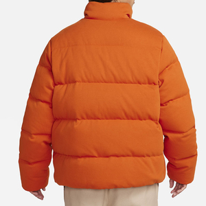 Chaqueta Acolchada Naranja con Cuello Alto, Cierre de Cremallera, Resistente al Viento, de Secado Rápido, Transpirable, con Relleno Grueso de Poliéster, para Uso Casual de Invierno - Product Image 2