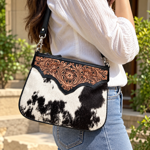 Bolso de Cuero Vacuno 2026, Nuevo, Hecho a Mano, con Grabado, Estilo Bohemio, Occidental, Multiusos - Product Image 1