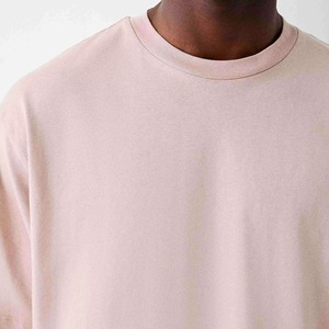 Wholesale Casual Dry Fit Men's T-Shirts Cotton Breathable <b>Plain</b> Blank Premium Tee Shirt <b>Pink</b> Color - Product Image 4