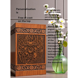 Custom Engraved Wooden Resin Urn <b>Box</b>: <b>Pet</b>/Human <b>Memorial</b> Keepsake urn <b>Memorial</b> Keepsake by AYAANS - Product Image 5