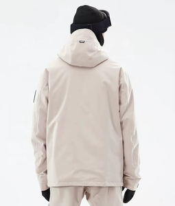 Chaqueta de Esquí con Capucha para Hombre, Color Beige, Impermeable, Aislamiento Sintético, Tecnología Gore-Tex, Cierre con Cordón - Product Image 5