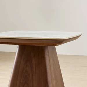Solid Wood & <b>Marble</b> Coffee <b>Table</b> – Handmade Designer Center <b>Table</b> Customizable Design Custom Shape Living Room - Product Image 4