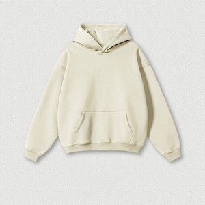 Premium Quality 340g Milk Silk Hoodie Custom Logo Ready Solid Color Unisex Pullover Oversized Casual Autumn Wholesale Factory - Product Image 2