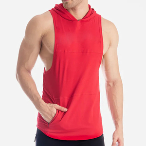 Cotton Sleeveless <b>Workout</b> <b>Hoodie</b> Lightweight Exercise Tank Top Gym Clothing Manufacturer Custom Embroidered Sleeveless <b>Hoodie</b> - Product Image 1