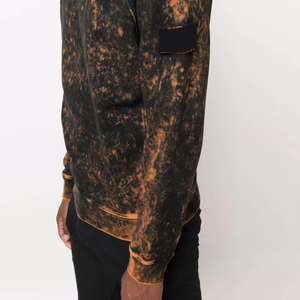 Custom Oversize Mens Acid wash Hoodie Heavy Weight French Terry Fabric Acid Wash Streetwear Pullover Hooded Collar Plus Size - Product Image 4