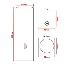 Sèche-mains mural moderne avec porte-papier, distributeur rectangulaire en acier inoxydable 304 pour les toilettes des hôtels et des écoles - Product Image 4