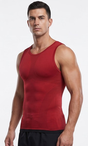 <b>Men</b> <b>Compression</b> Tank Top Scoop Neck Gym Workout Wear <b>Vest</b> Top <b>Men's</b> Daily Jogging Singlet Slim Fit & Stretched - Product Image 6