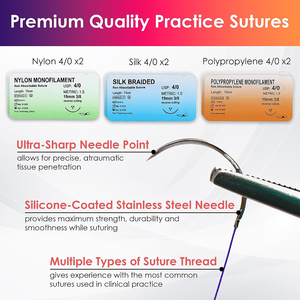 Kit de Práctica de Sutura Médica Profesional con Herramientas de Alta Calidad y Almohadilla de Sutura Reutilizable, Kit de Sutura Ideal para Estudiantes de Medicina - Product Image 4
