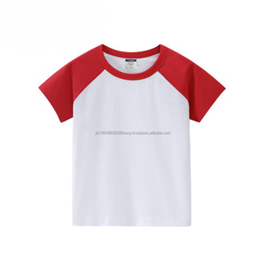 เสื้อยืดเด็กเสื้อยืดผ้าฝ้ายธรรมดาเสื้อยืดเย็บปะติดปะต่อกันออกแบบได้ตามต้องการ - Product Image 3