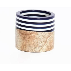 Cute Metal and <b>Mop</b> Napkin Ring with Stripe Decoration Handmade Eco-Friendly Napkin Holder for Table Wedding Party Kitchen Use - Product Image 4
