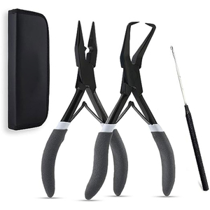 Pince à cheveux pour extensions de kératine, outils de fusion pour extensions capillaires, accessoires pour extensions de cheveux à micro-anneaux, pinces pour liens et perles - Product Image 2