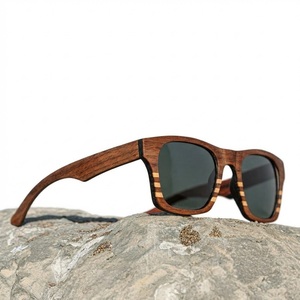 Custom Logo Wood <b>Sunglasses</b> Polarized <b>Blue</b> Lens Eco-Friendly Handmade Bamboo Eyewear Retro Square Wooden Frame Glasses Wholesale - Product Image 6