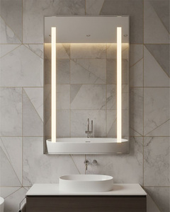 400Watt Modern IP44 Frameless Smart <b>Bathroom</b> Touch Adjustable Anti-Fog LED Mirror Tempered Lenses Wall-Mounted for - Product Image 2