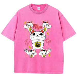 T-shirt Streetwear Oversize Personnalisé en Coton à Motif Poisson Japonais Coupe Ample – Vente en Gros Fournisseur - Product Image 2