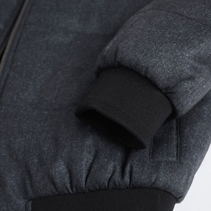 2026 New Men's Woolen Bomber <b>Jacket</b> With Faux Fur Collar Windproof Winter <b>Padded</b> Coat Casual Style Regular Fit Zipper Closure - Product Image 4