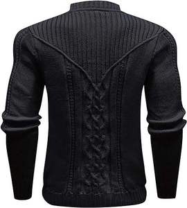 Nouveau style – Pulls ajustés à col rond pour homme, tricotés, respirants, 100 % polyester, haute qualité, parfaits pour le printemps - Product Image 3