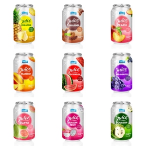 Jugo de Frutas Natural 330ml Lata de Aluminio Bebida Saborizada Baja en Grasa con Puré 100% de Sandía, Papaya y Maracuyá – Esterilizado - Product Image 2
