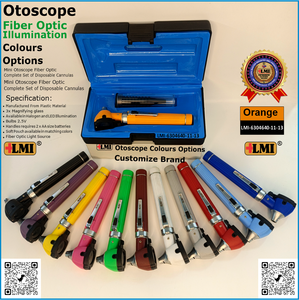 Wholesale Price LAPA MASTER High Quality Reusable Lightweight Eco-Friendly Manual Fiber Optic Otoscope Orange Instrument Set 1 - Product Image 6