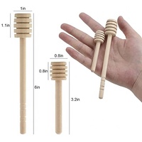 Bâtonnets de Miel Ronds en Bois Massif Poli Style Américain Écologiques IBS pour Cadeaux d'Affaires - Vente en Gros