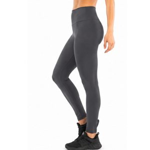 Nylon Spandex Solid Fitness <b>Tights</b> High Rise Full Length Women Sports Leggings Workout Running Athleisure Wear Pants - Product Image 6