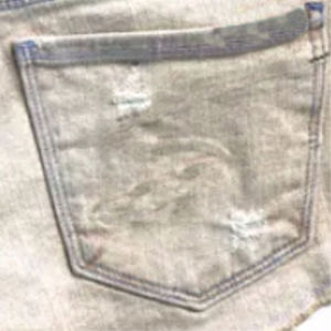 Pantalones Cortos de Lona Vaquera Lavada para Hombre, Cintura Media, Cierre de Botones, Casuales, Transpirables, Tejido Liso - Product Image 2