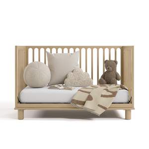 Nouvelle conception de lit bébé minimaliste de style scandinave, gain de place, fonction de barrière latérale rabattable 2102428 - Product Image 4