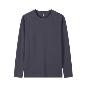 52% Cotton 48% Polyester Black <b>Waffle</b> Casual Blank T-<b>Shirts</b> 220gsm Raglan Short Sleeve - Product Image 6