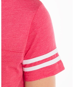 Camiseta de Alta Calidad para Mujer, Talla Grande, Cuello en V, Estilo Universitario, Informal, de Punto, Algodón y Poliéster, Estampado Personalizado, Manga Corta Regular - Product Image 2