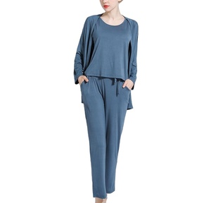 Women's Sleepwear Cotton <b>Pyjamas</b> Women Sleepwear Pijamas Woman Nighty Three-piece Sets - Product Image 6