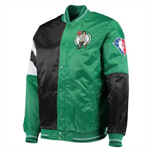 Veste de baseball bomber en satin style Boston premium pour homme, personnalisable avec logo, streetwear, légère, pour l'hiver - Product Image 3