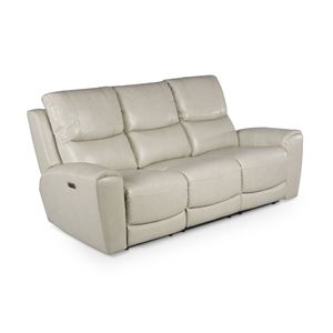 Poltrona reclinabile potente in pelle stile contemporaneo con portabicchieri di ricarica USB per Console di archiviazione nascosta Comfort - Product Image 1