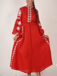 Robe longue décontractée 100 % coton faite à la main pour femme, broderie machine, ceinture, bouton, col chinois, manches courtes, émeraude, sexy, vente en gros - Product Image 4