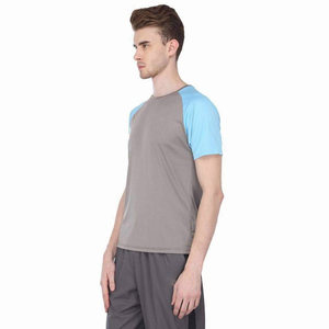 Private Label Men's <b>Raglan</b> Crew Neck T Shirt Custom Printed Tee Polyester Casual T-Shirt Sport <b>Top</b> T-Shirt Regular Fit T-Shirt - Product Image 5