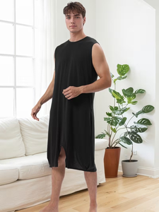Ensemble de yoga unisexe, col rond, sans manches, léger, 100% coton, séchage rapide, respirant, poches zippées, anti-rides, vêtements de sport - Product Image 4