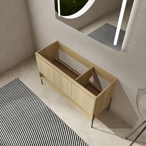 Mobile bagno freestanding da 48 pollici con 3 ante soft-close (lavello escluso) - Imballaggio KD - Eleganti mobili bagno - Product Image 5