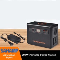 Station d'alimentation portable à onde sinusoïdale modifiée 200W avec lumière LED pour le camping en plein air, la maison et les situations d'urgence