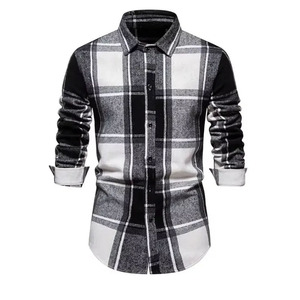 Mens Button Down Check Shirt Premium Yarn Dyed Plaid Office Casual Shirt Manufacturer Wholesale Export Quality - Product Image 1