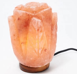 Lámpara de Sal USB con Forma de Flor, Ecológica, Hecha a Mano, Feng Shui, Rosa, Navidad, Año Nuevo, Ambiente Relajante, Sueño Reparador, Yoga - Product Image 2