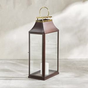 Portavelas de Metal de Dos Tonos, Diseño Rectangular Clásico, Hecho a Mano, Duradero, para Decoración Navideña del Hogar, Último Modelo 2026 - Product Image 1