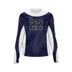 เสื้อฟุตบอลหญิงแบบสั่งทำขายส่ง ดีไซน์ล่าสุด พร้อมพิมพ์ลายแบบ Sublimation สีและโลโก้ตามสั่ง ผลิตจากโพลีเอสเตอร์ 100% - Product Image 3