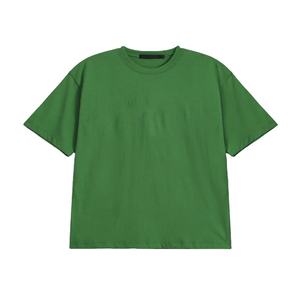 เสื้อยืดผ้าฝ้ายขนาดใหญ่พิเศษของผู้ชายเสื้อโอเวอร์ไซส์ผ้าคอตตอนไหล่ตกสีพื้นผ้าคอตตอน - Product Image 3