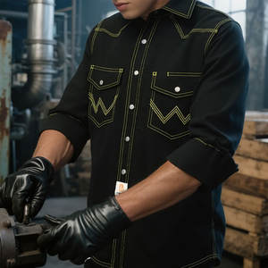 Trajes de Soldadura Transpirables de Algodón FR, Talla M, para Soldadores Industriales, Exposiciones Térmicas de Corta Duración, Resistentes a las Llamas, 7.5OZ, CAT2 - Product Image 5