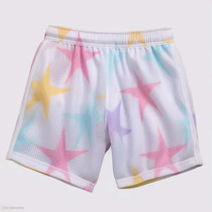 Pantalones cortos deportivos transpirables de doble capa con sublimación OEM, estilo hip hop, holgados, para gimnasio, baloncesto, personalizables, de malla, para hombre. - Product Image 4