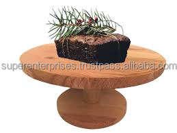 Support à gâteau en bois le plus populaire à un niveau Design unique Finition personnalisée Disponible Support à gâteau en bois de haute qualité - Product Image 2